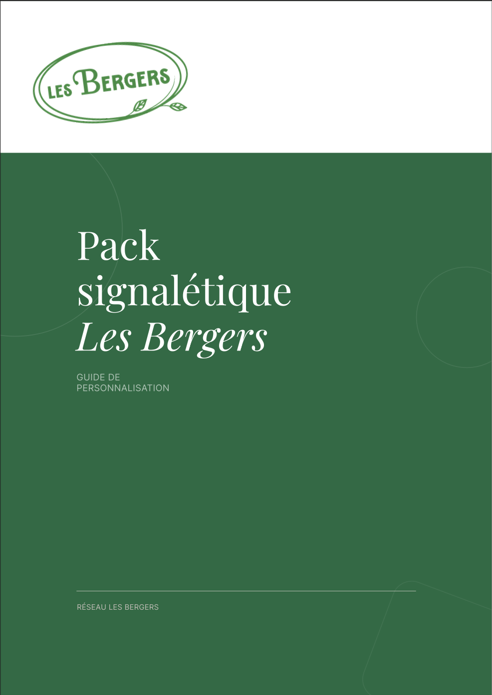 Book signalétique Les Bergers - page 1